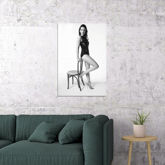 Carla Gugino Young Celebrity Posters for Room Aesthetic Famous Actress Black and White Photo Print Wall Art - xonomax