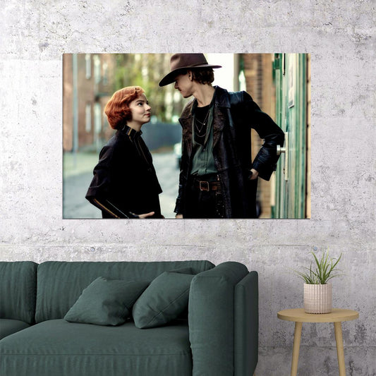 Thomas Brodie-Sangster and Anya Taylor-joy Celebrity Posters for Room Aesthetic Famous Actor Photo Print Wall Art - xonomax