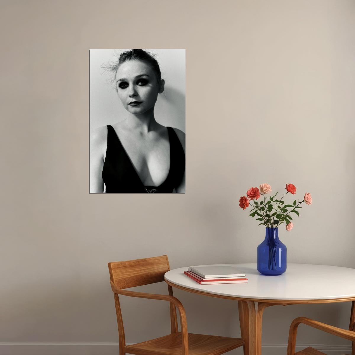Jessica Barden Celebrity Posters for Room Aesthetic Famous Actress Black and White Photo Print Wall Art
