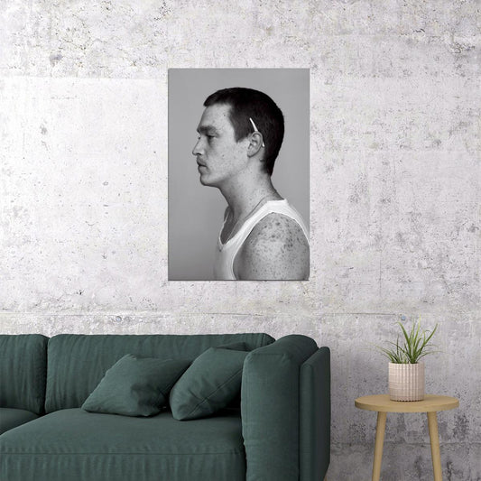 Caleb Landry Jones Celebrity Posters for Room Aesthetic Famous Actor Black and White Photo Print Wall Art - xonomax