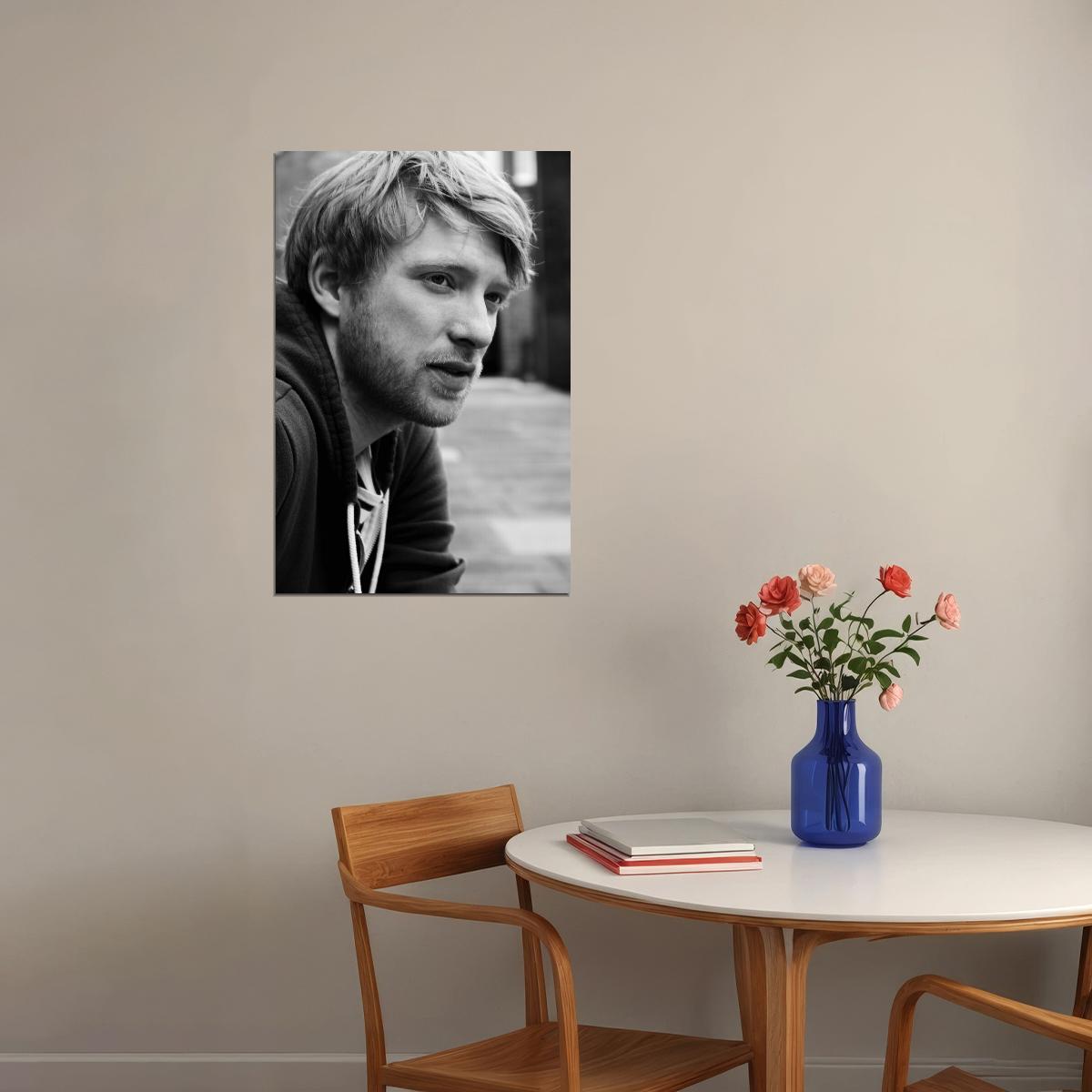 Domhnall Gleeson Celebrity Posters for Room Aesthetic Famous Actor Black and White Photo Print Wall Art - xonomax