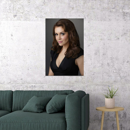 Alyssa Milano Poster for Room Aesthetic Celebrity Photo Print - xonomax