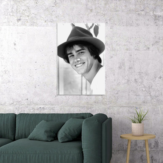 Jim Carrey Poster for Room Aesthetic Black and White Celebrity Photo Print - xonomax