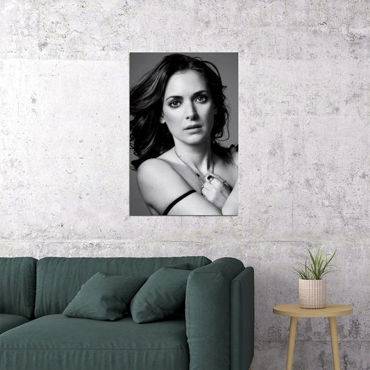 Winona Ryder Poster for Room Aesthetic Black and White Celebrity Photo Print - xonomax