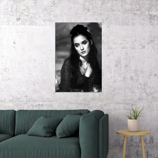 Winona Ryder Young Poster for Room Aesthetic Black and White Celebrity Photo Print - xonomax