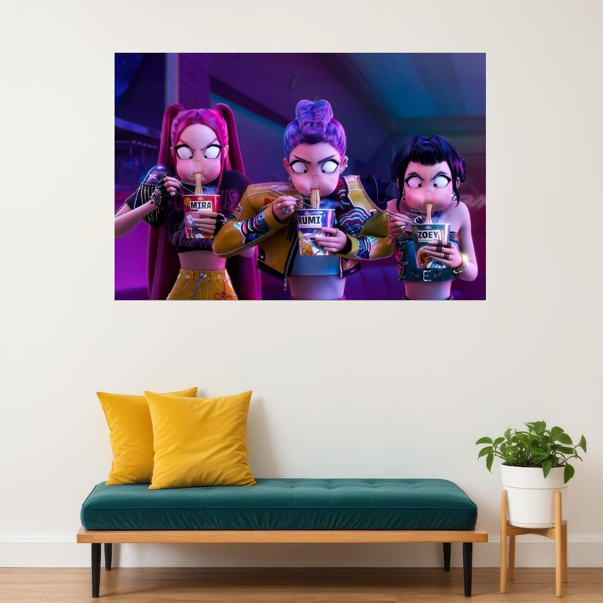 KPop Demon Hunters – Huntr/X Noodles Funny Art