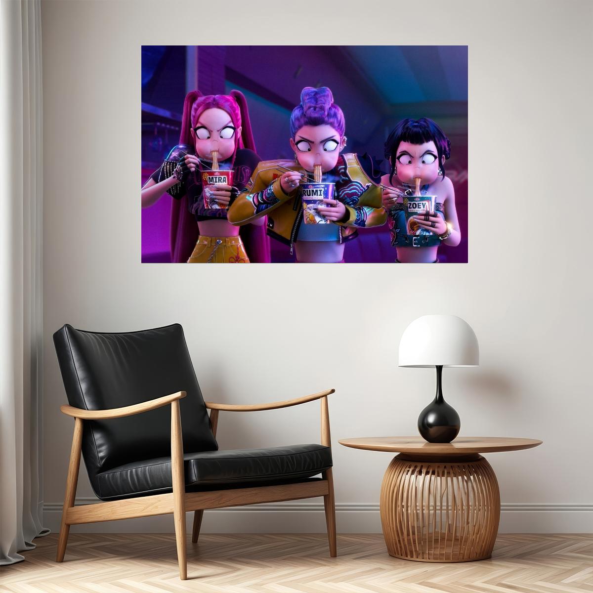 KPop Demon Hunters – Huntr/X Noodles Funny Art