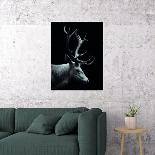 The Deer: A Striking and Elegant Silhouette Animal Art Poster - xonomax