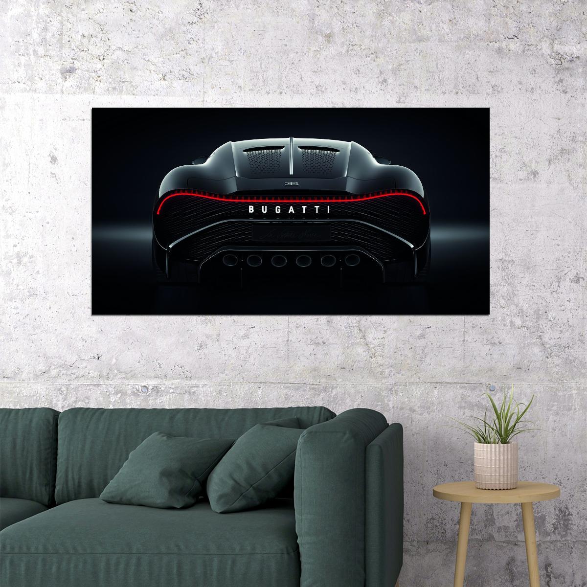 Dark Sport Car Buggatti Poster