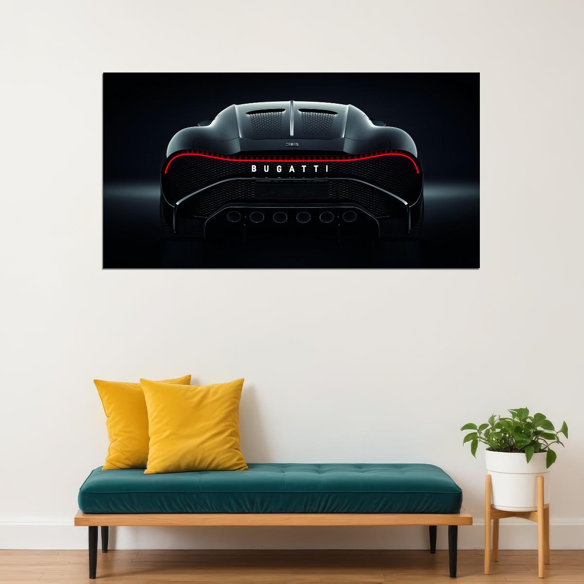 Dark Sport Car Buggatti Poster