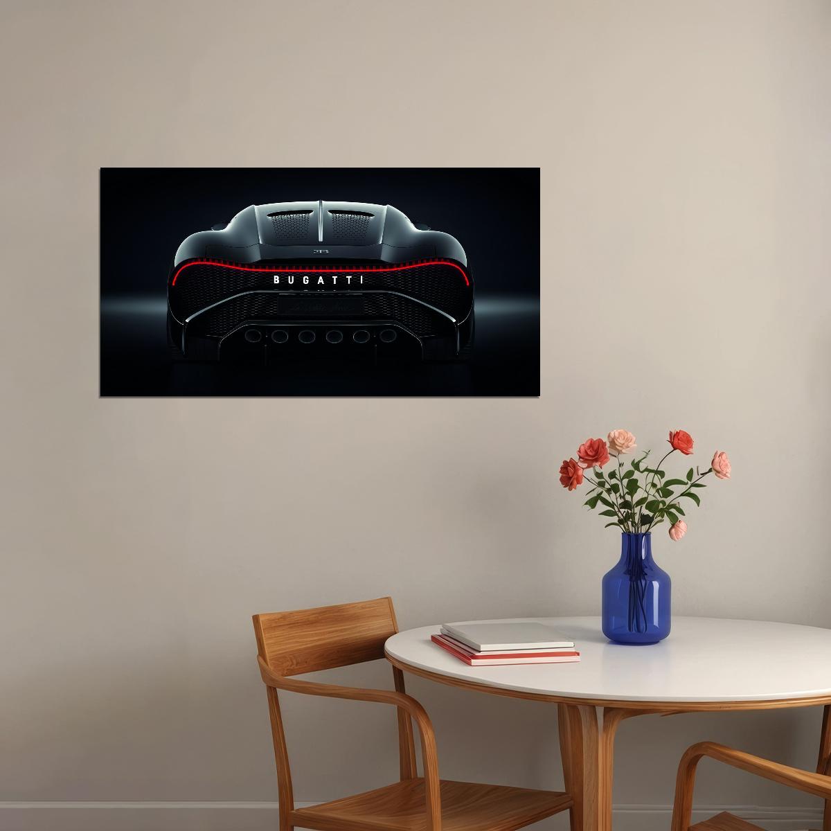 Dark Sport Car Buggatti Poster