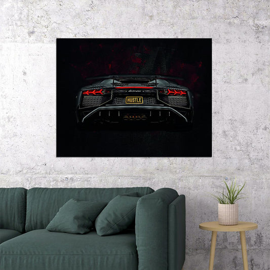 Dark Style Lamborghini Hustle Pop Art Poster - xonomax