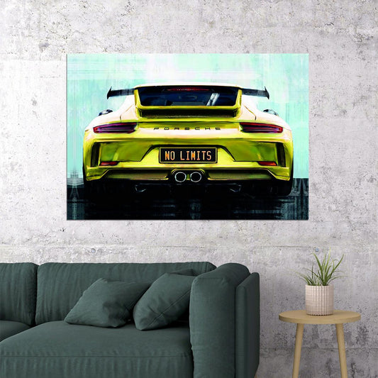 Yellow Sportcar Porshe No Limits Quote - xonomax