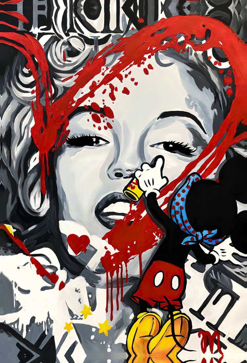 Diptych Warhol Merlin Monroe Pop Street Art Poster - xonomax