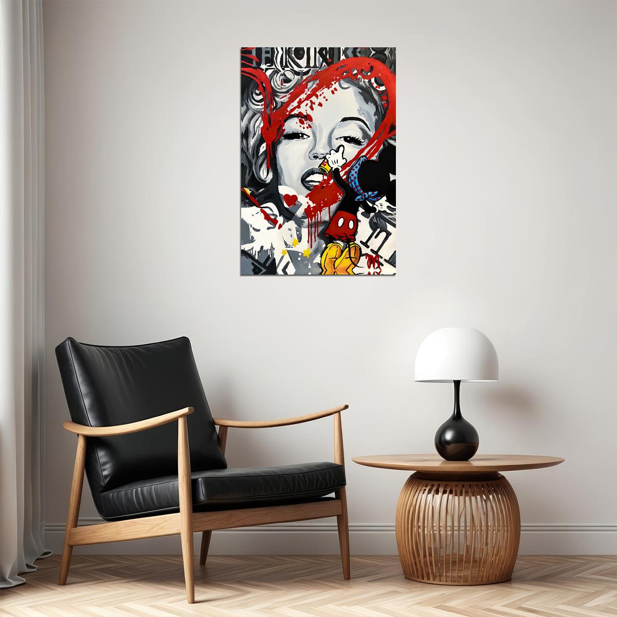 Diptych Warhol Merlin Monroe Pop Street Art Poster - xonomax