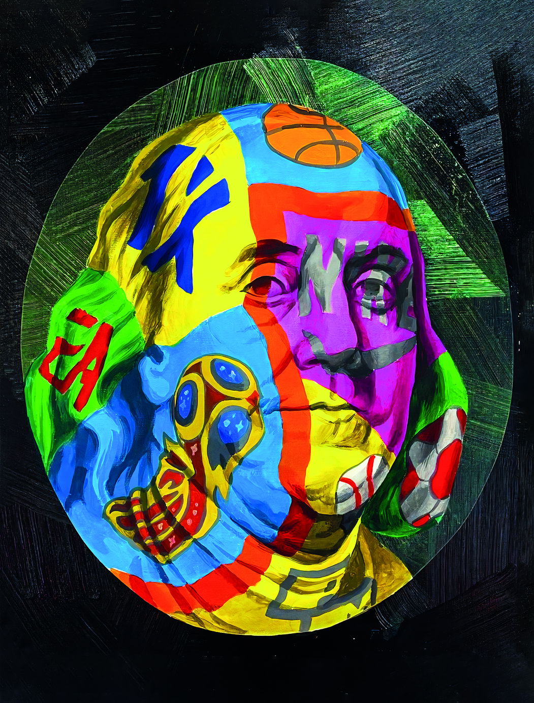 Benjamin Franklin Pop Art Collage Poster - xonomax