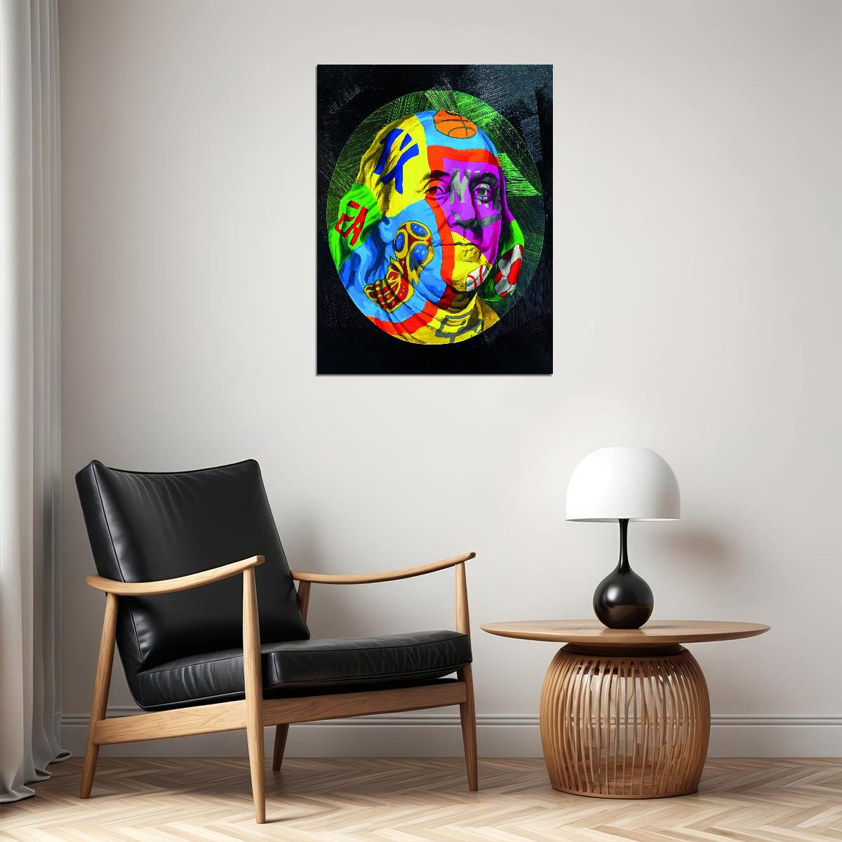 Benjamin Franklin Pop Art Collage Poster - xonomax