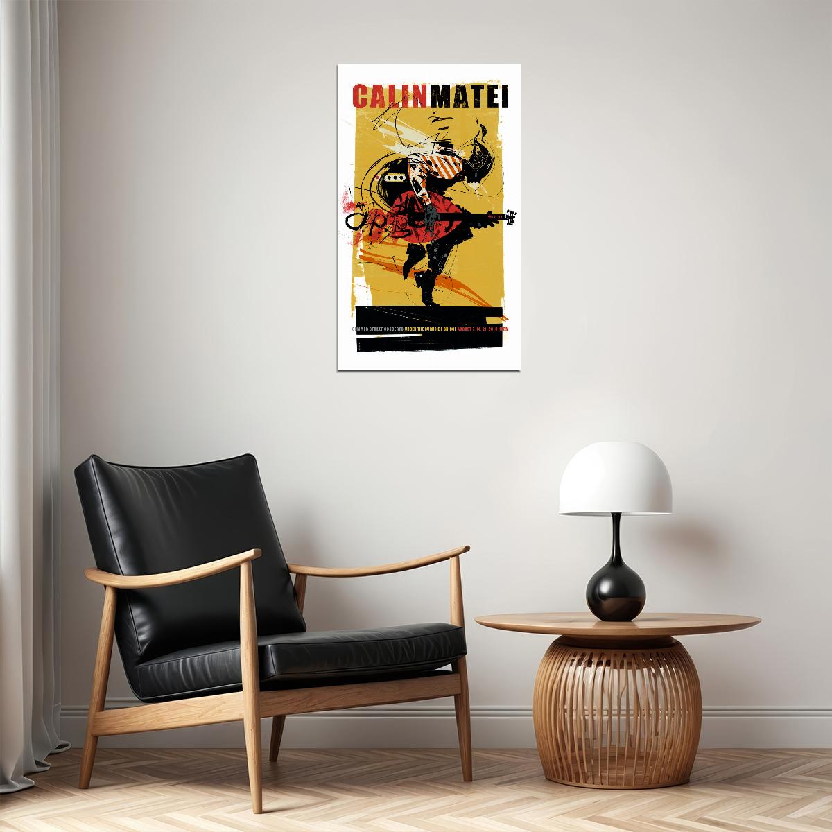 Calin Matei Gig Poster Music Jazz Illustration Wall Art - xonomax