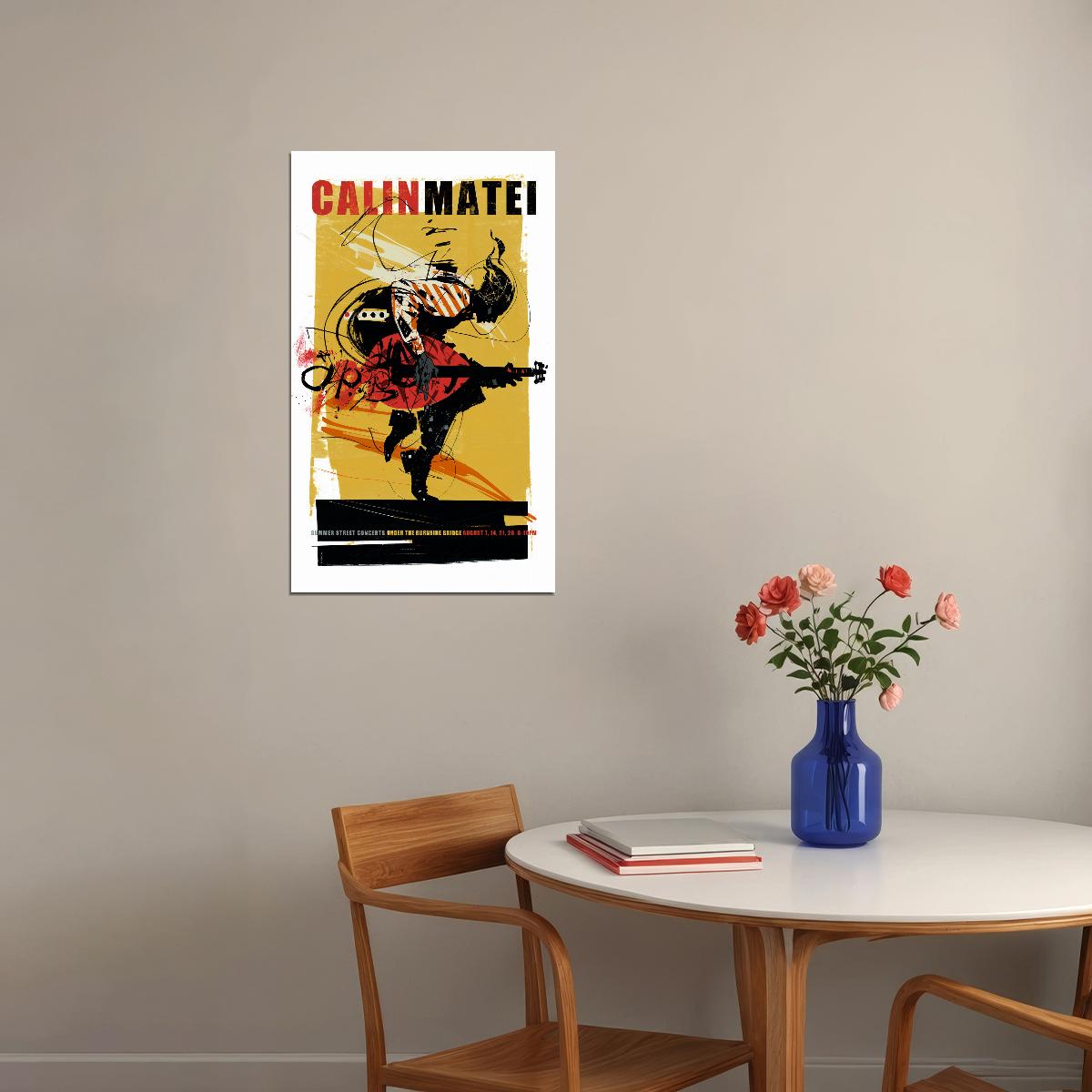 Calin Matei Gig Poster Music Jazz Illustration Wall Art - xonomax