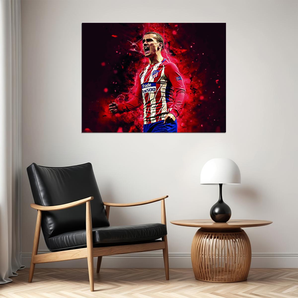 Antoine Griezmann Poster Abstract Art Atletico Madrid - xonomax