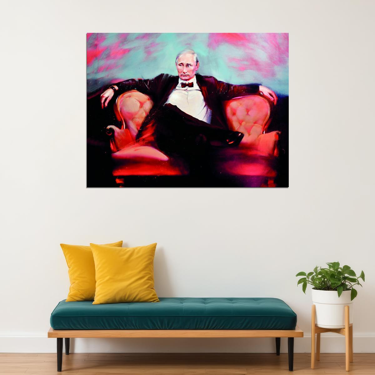 Vladimir Putin Poster Mr. President Painting Wall Art - xonomax