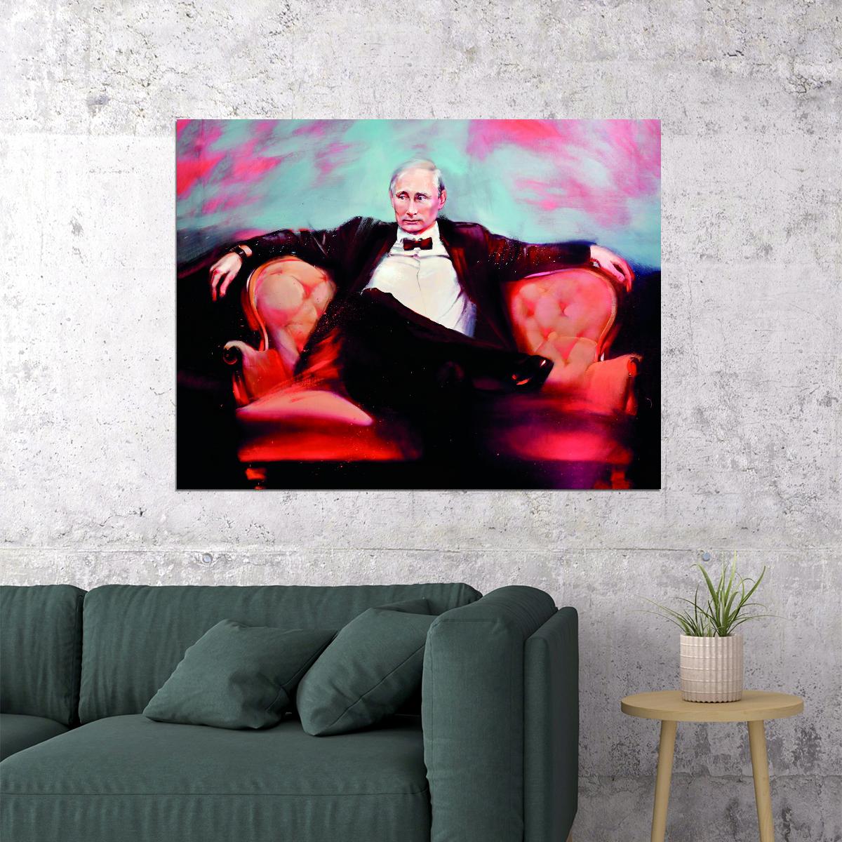 Vladimir Putin Poster Mr. President Painting Wall Art - xonomax