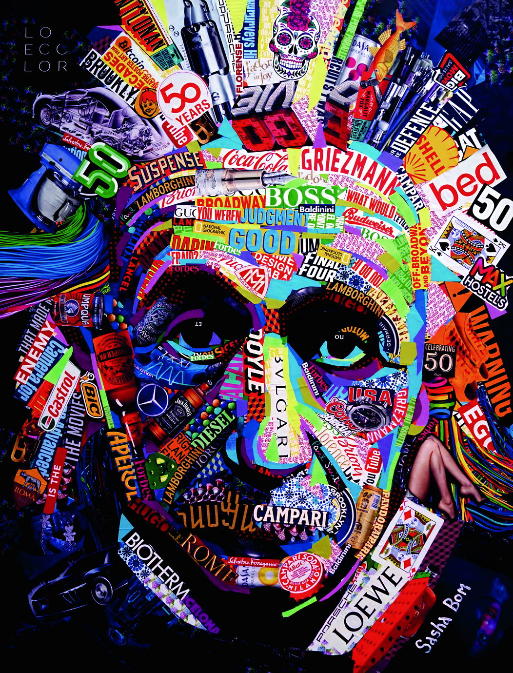 Colorful Portrait Albert Einstein Poster Brands Pop Art - xonomax