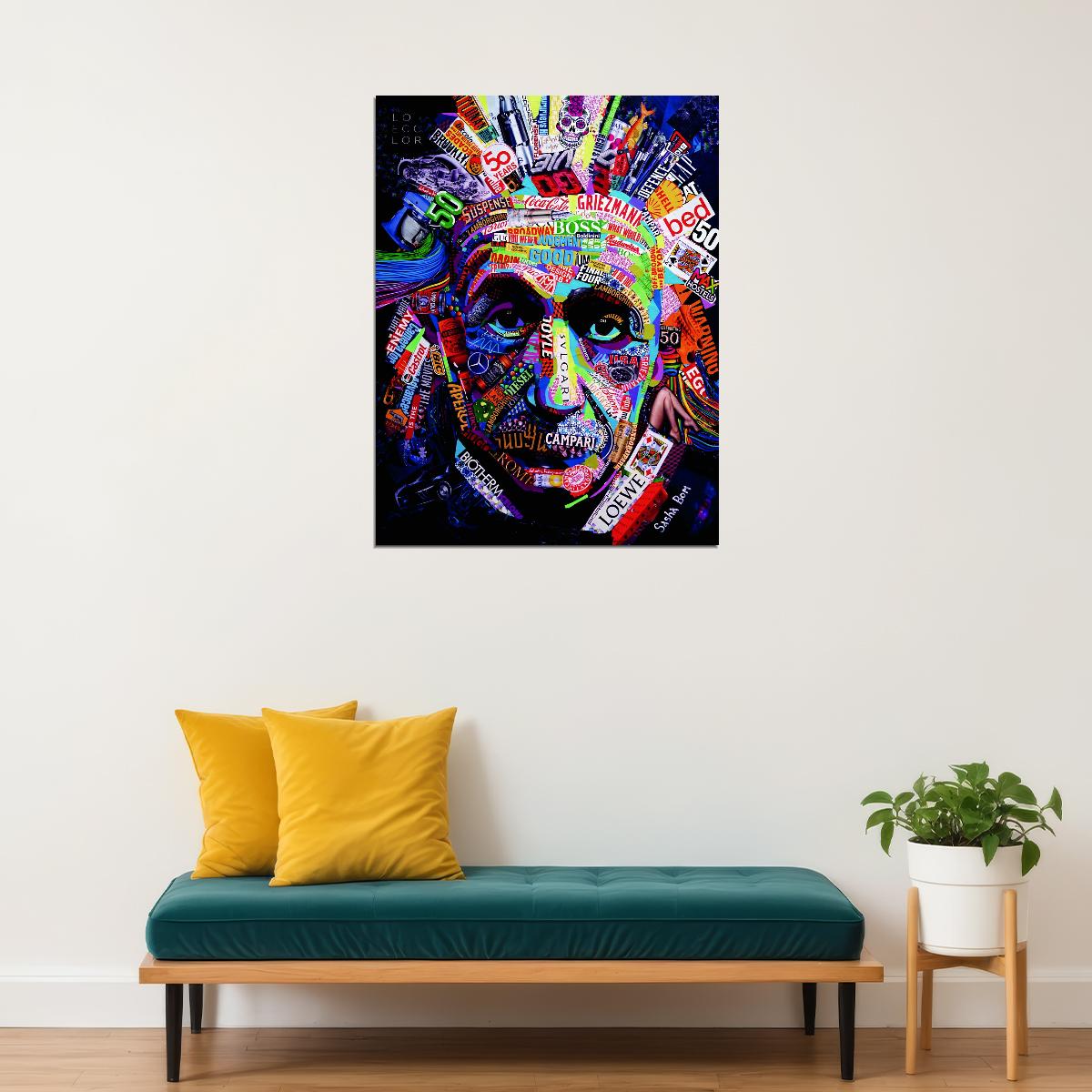 Colorful Portrait Albert Einstein Poster Brands Pop Art - xonomax