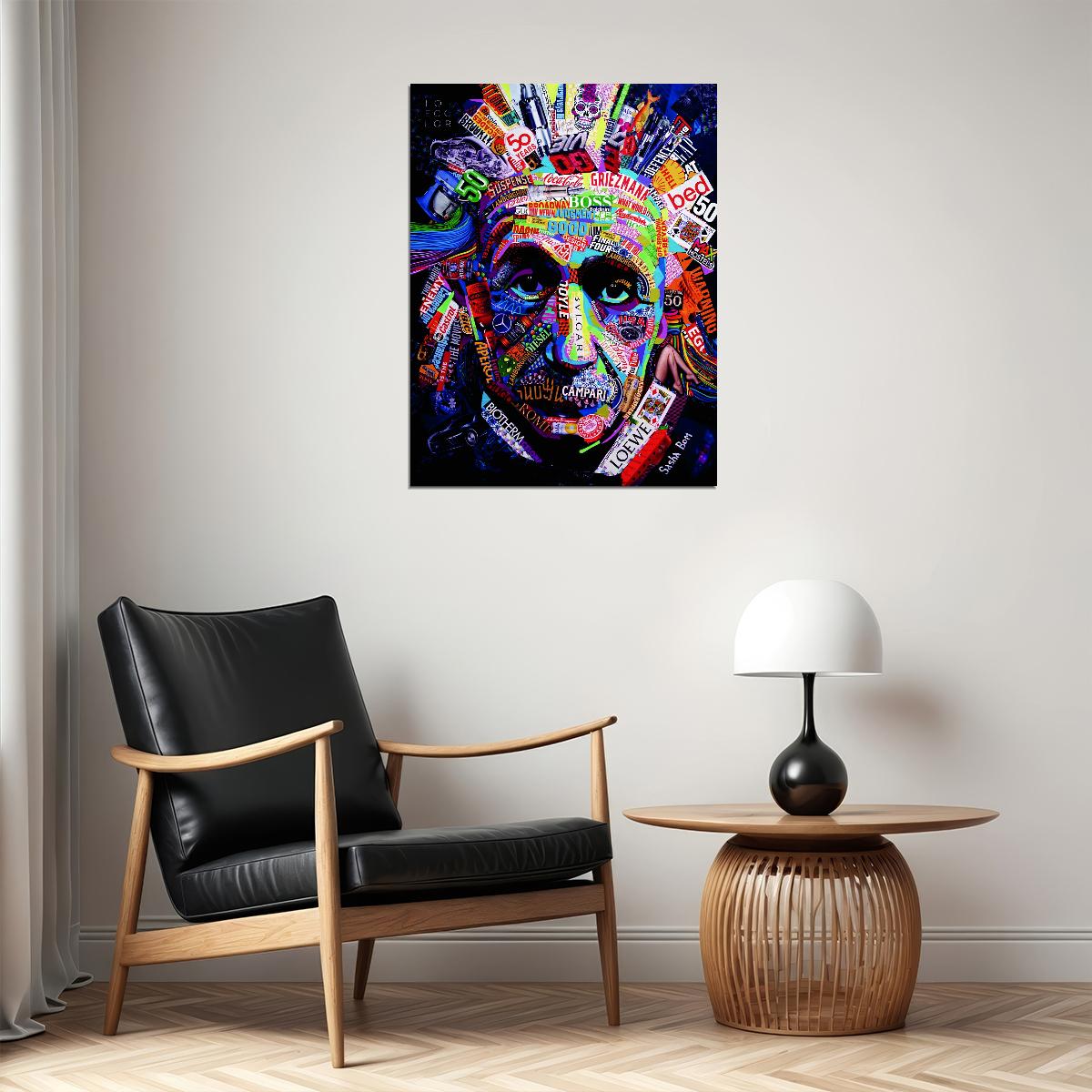 Colorful Portrait Albert Einstein Poster Brands Pop Art - xonomax