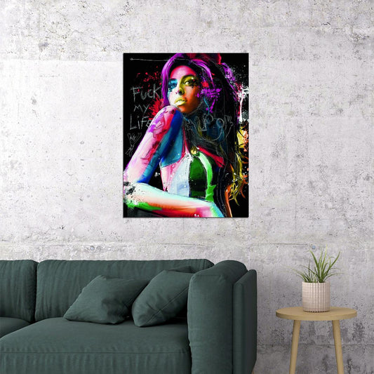 Colorful Girl Pop Art Print Poster - xonomax