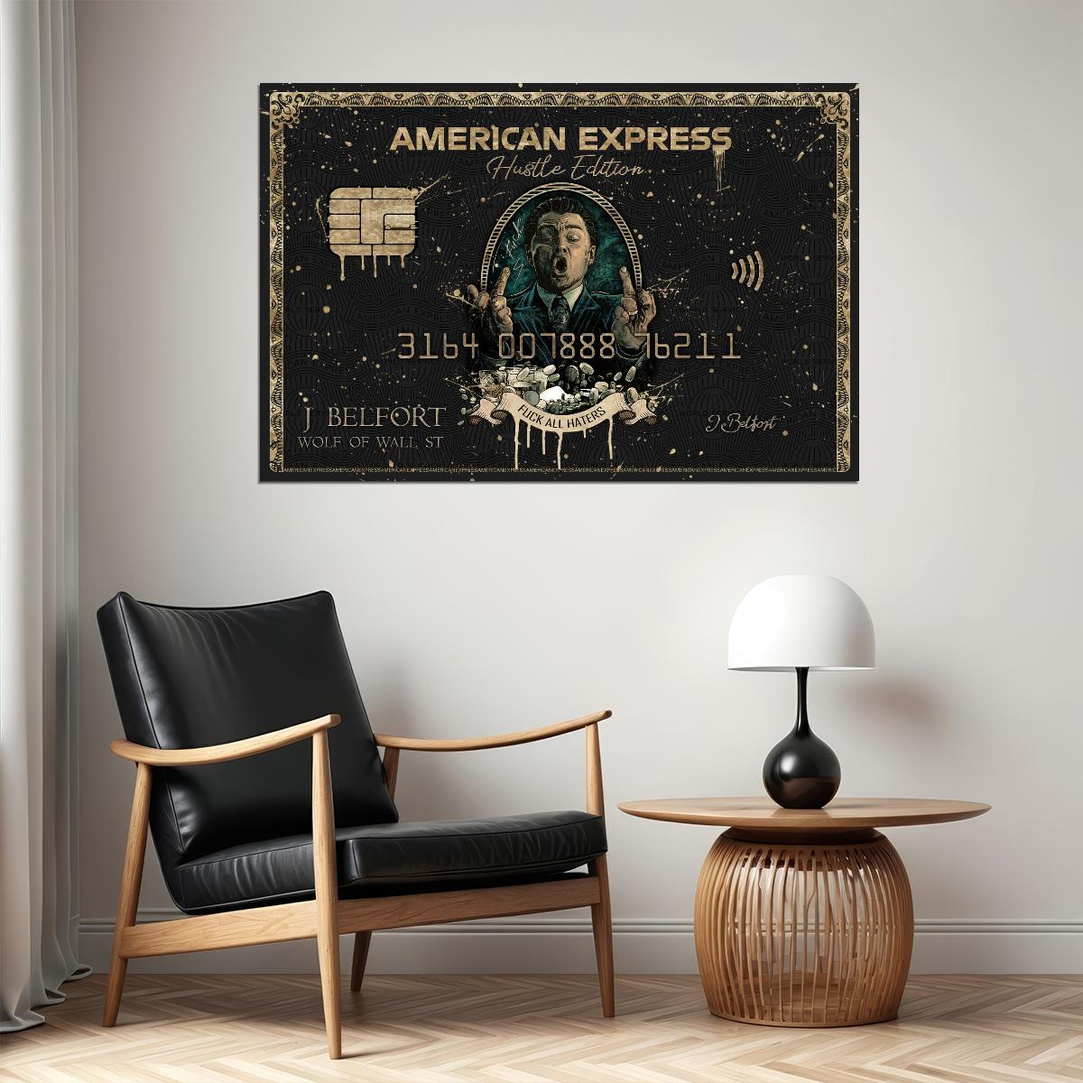 American Express J Belfort Poster Hustle Edition All Haters Inspirational Iconic Wall Art