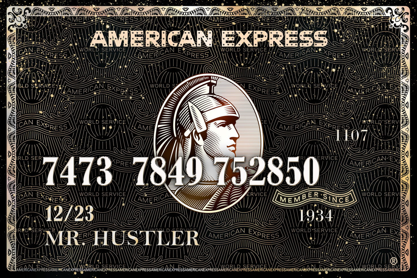 American Express Mr. Hustler Poster Hustle Edition Inspirational Iconic Wall Art