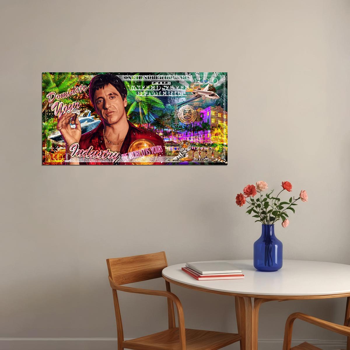 Scarface Pop Art Poster Graffiti Street Art Tony Montana Gangster Movie Tribute Modern Print