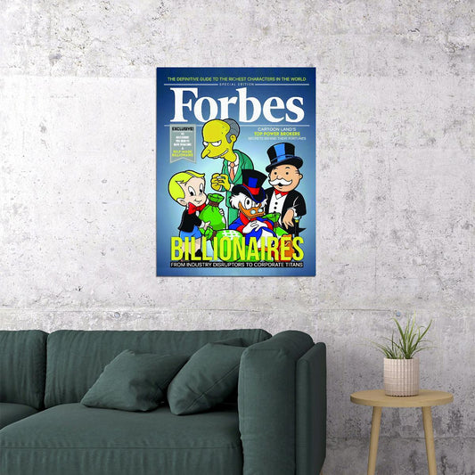 Forbes Billionaires Pop Art Poster Graffiti Street Art Rich Cartoon Characters Modern Print - xonomax
