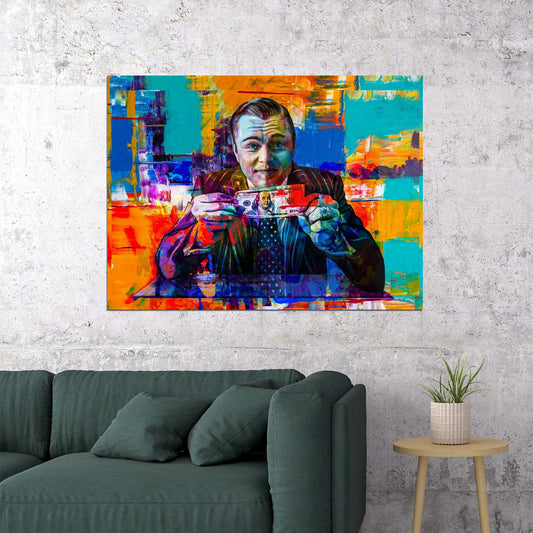 Businessman Colorful Glitch Pop Art Poster Graffiti Street Art Abstract Wealth Modern Print - xonomax