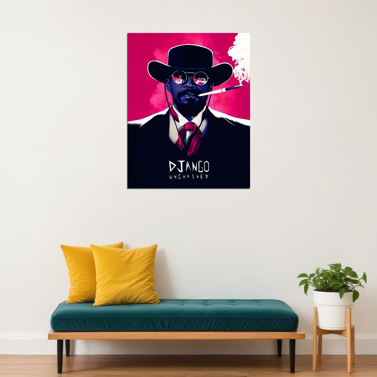 Django Unchained 2012 Movie Poster Quentin Tarantino Western Film Print - xonomax