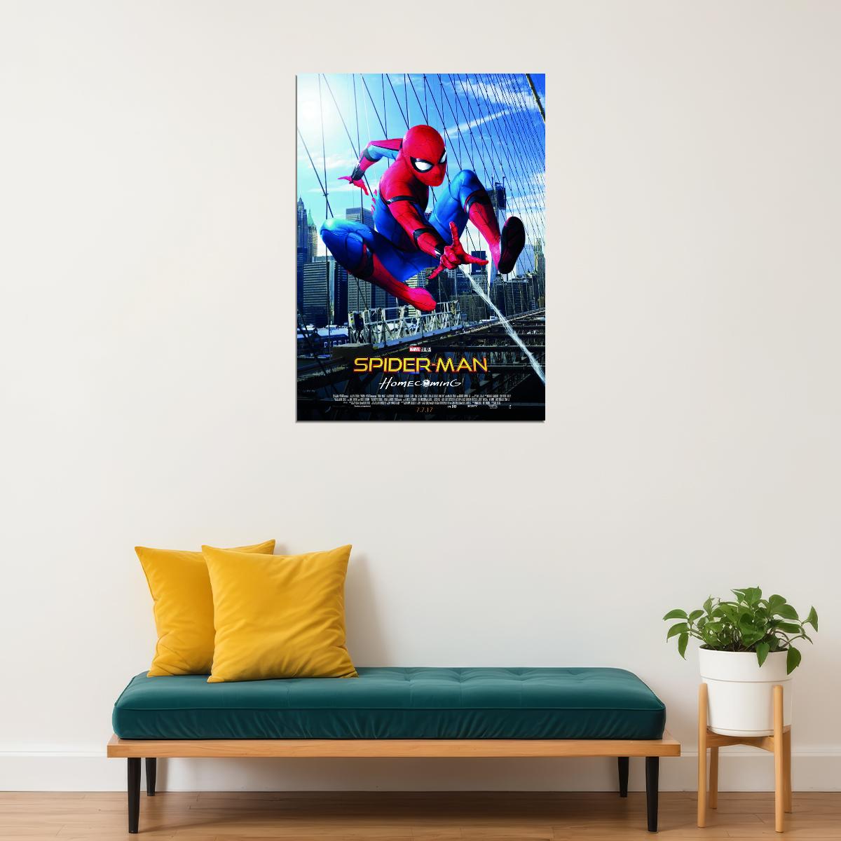 Spider-Man 2017 Movie Poster Iconic Marvel Superhero Print - xonomax