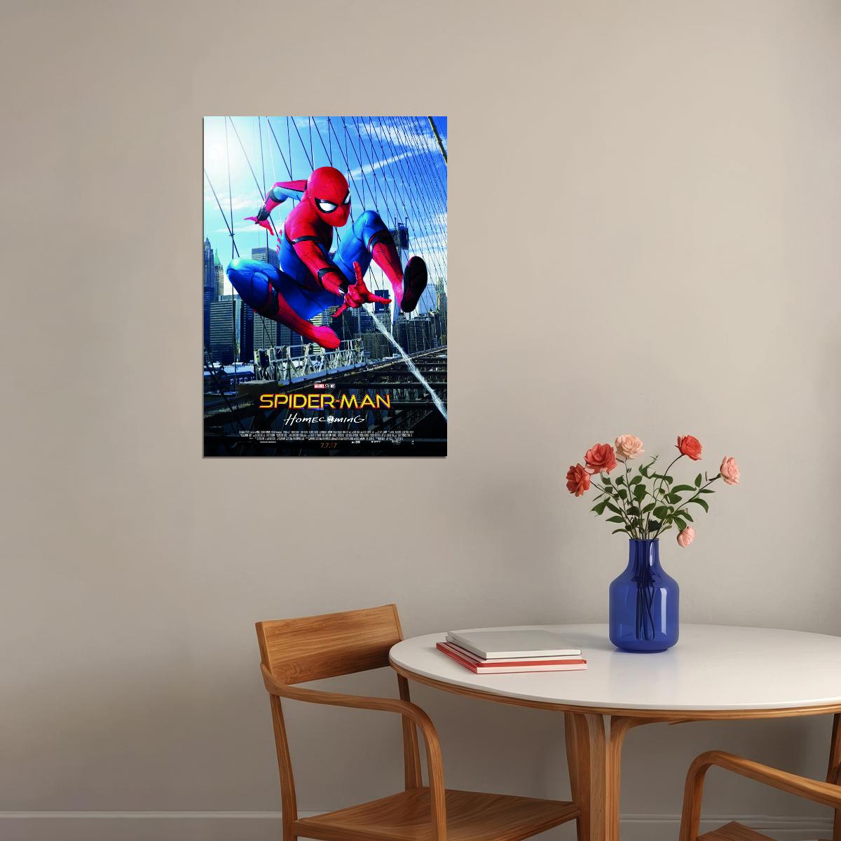Spider-Man 2017 Movie Poster Iconic Marvel Superhero Print - xonomax