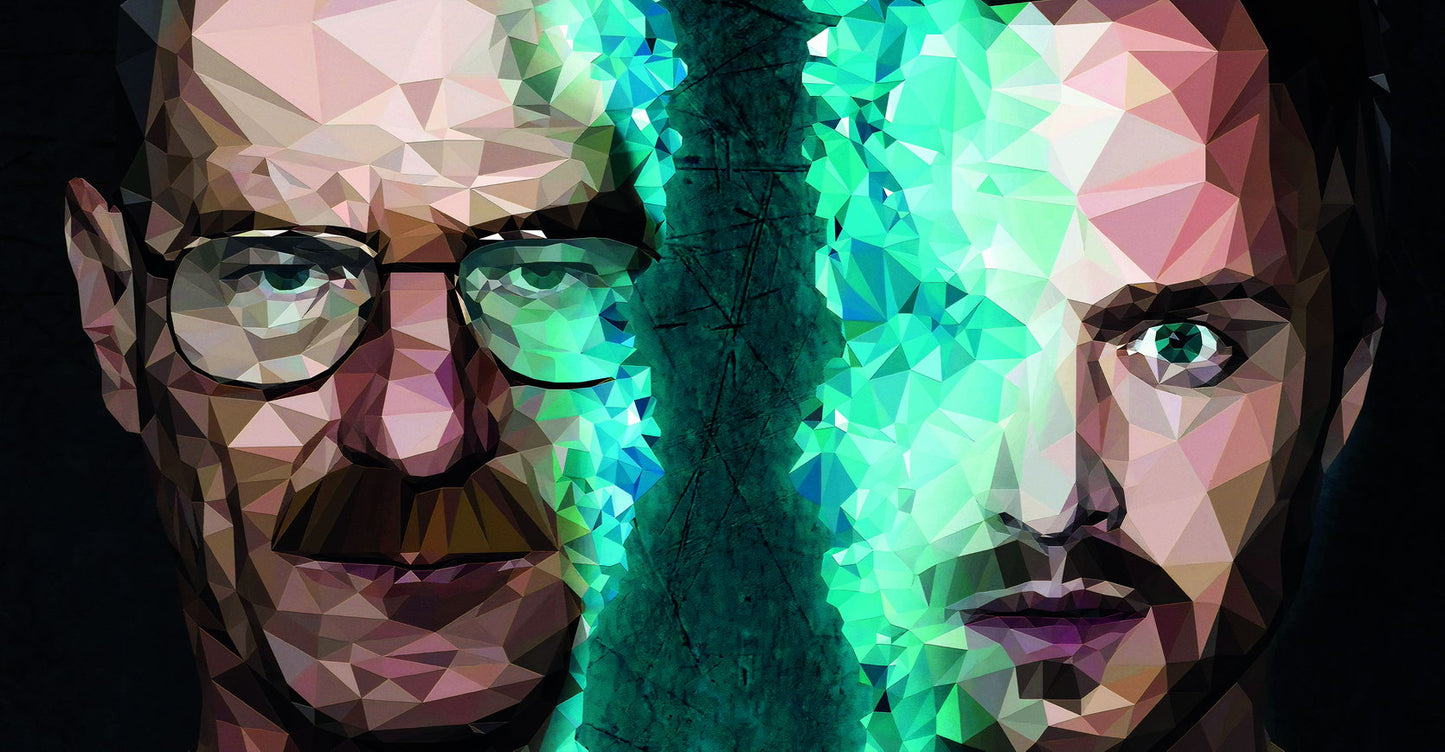 Breaking Bad 2008 Walter White and Jesse Pinkman Poster Iconic Crime Drama Artwork - xonomax