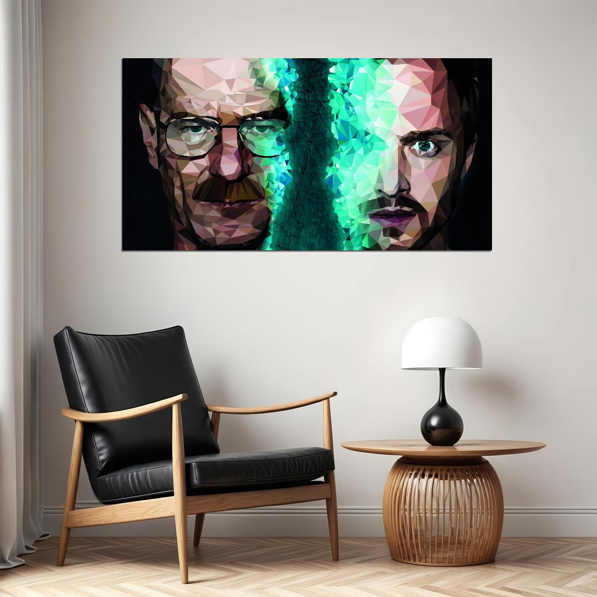 Breaking Bad 2008 Walter White and Jesse Pinkman Poster Iconic Crime Drama Artwork - xonomax