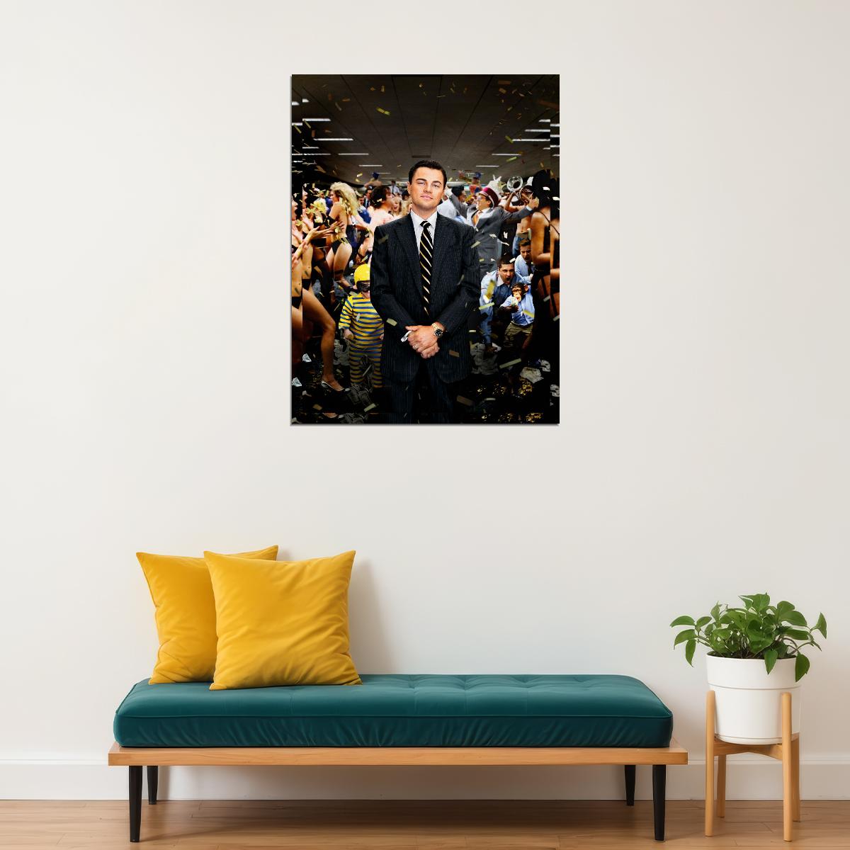 The Wolf of Wall Street 2013 Movie Poster Iconic Drama Leonardo DiCaprio Wall Print - xonomax