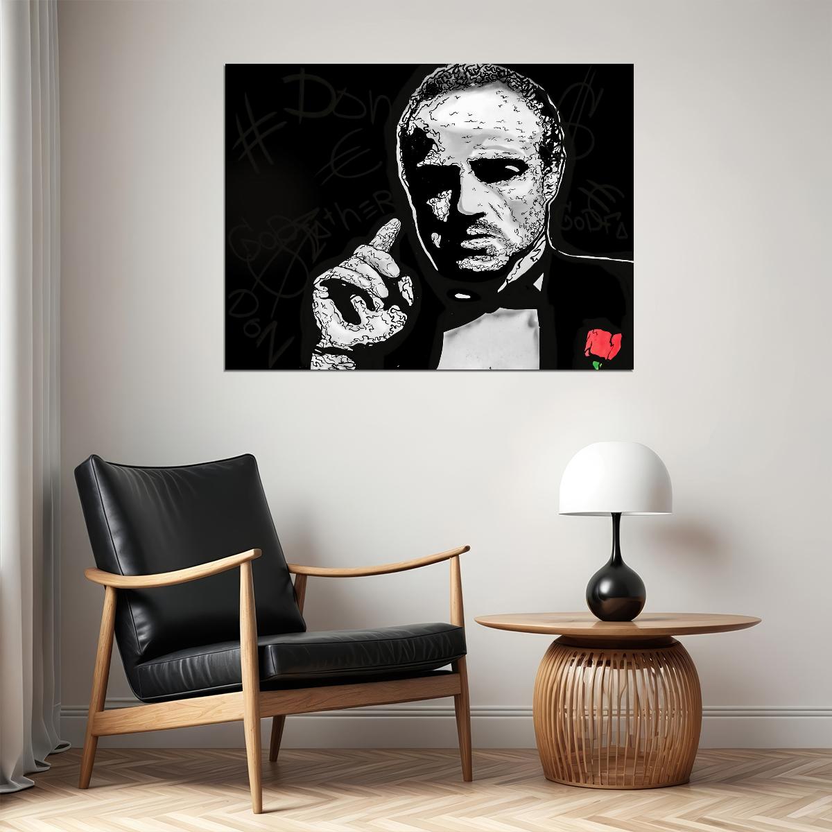 The Godfather 1972 Marlon Brando Poster Iconic Mafia Movie Classic Film Wall Art - xonomax