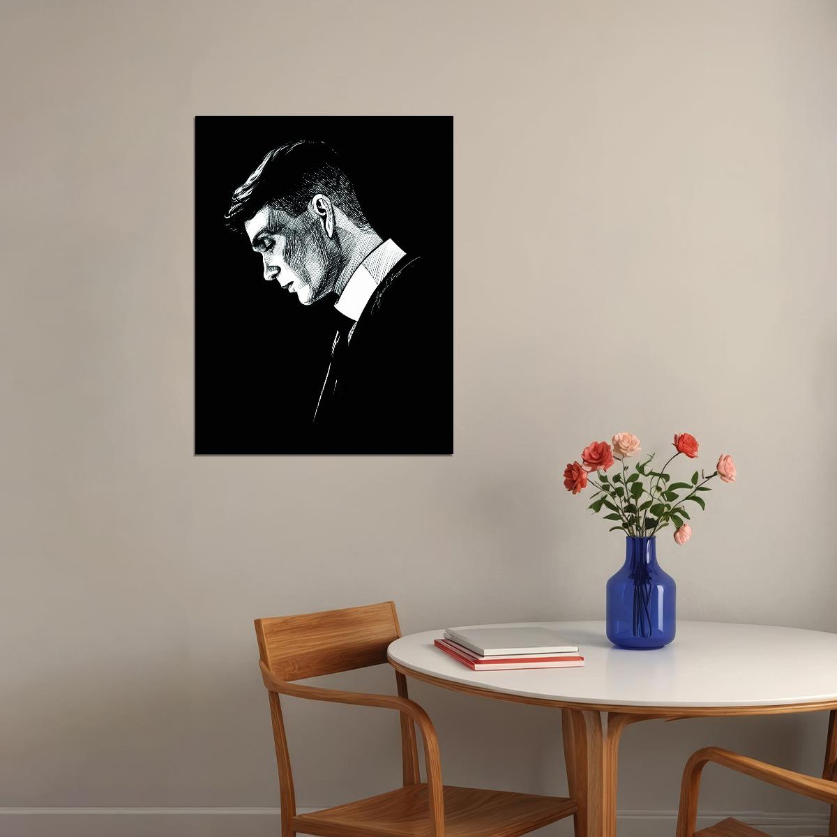 Peaky Blinders Tommy Shelby Poster Cillian Murphy Iconic Gangster Series Artwork - xonomax