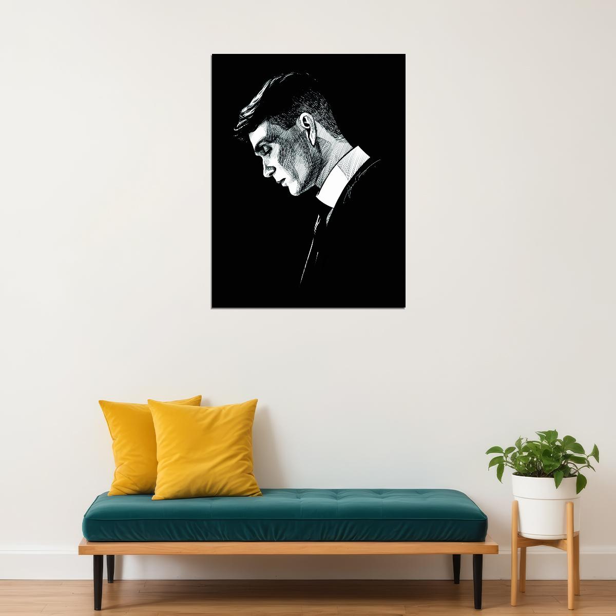 Peaky Blinders Tommy Shelby Poster Cillian Murphy Iconic Gangster Series Artwork - xonomax