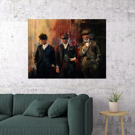 Peaky Blinders Shelby Brothers Poster Iconic Gangster TV Series Artwork Wall Print - xonomax