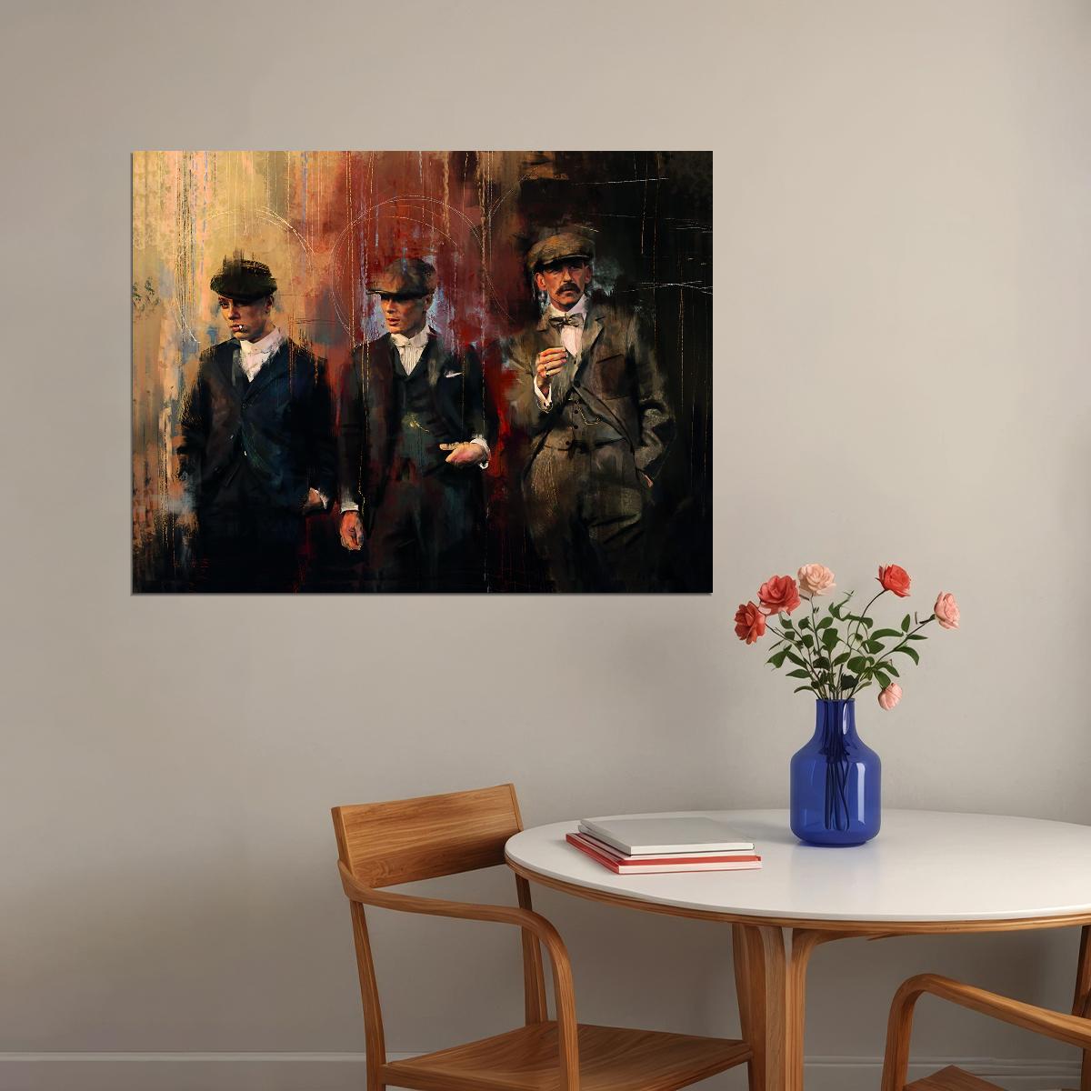 Peaky Blinders Shelby Brothers Poster Iconic Gangster TV Series Artwork Wall Print - xonomax