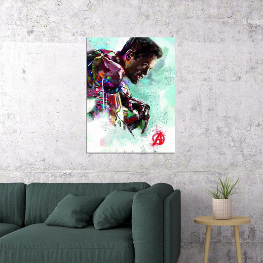 Avengers: Endgame 2019 Iron Man Poster Robert Downey Jr. Marvel Superhero Wall Art - xonomax