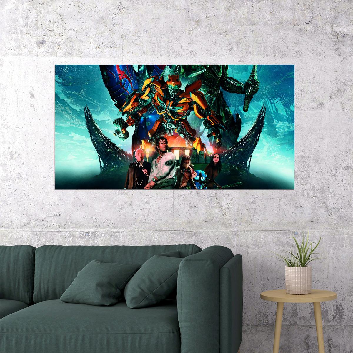 Transformers: Age of Extinction 2014 Movie Poster Iconic Sci-Fi Action Film Wall Art