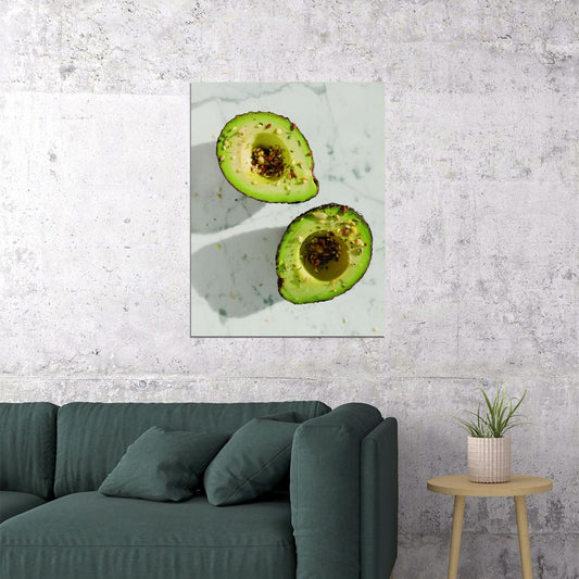 Avocado Still Life Poster Rustic Kitchen Art Fresh Healthy Food Wall Decor Print - xonomax