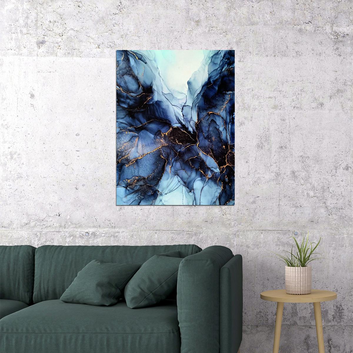 Abstract Luxury Marble Modern Artwork Print Liquid Purple White Golden Purple Dark Dreamy Aesthetic Dark Dreamy Aesthetic - xonomax